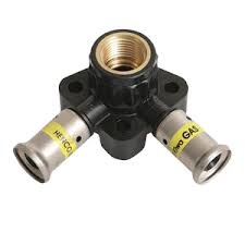 Henco gas dubb. muurplaat 16x1/2"x16 BI